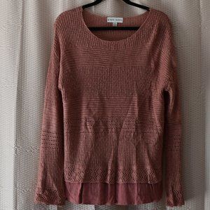 EUC Knox Rose Sweater Top L Dusty Rose